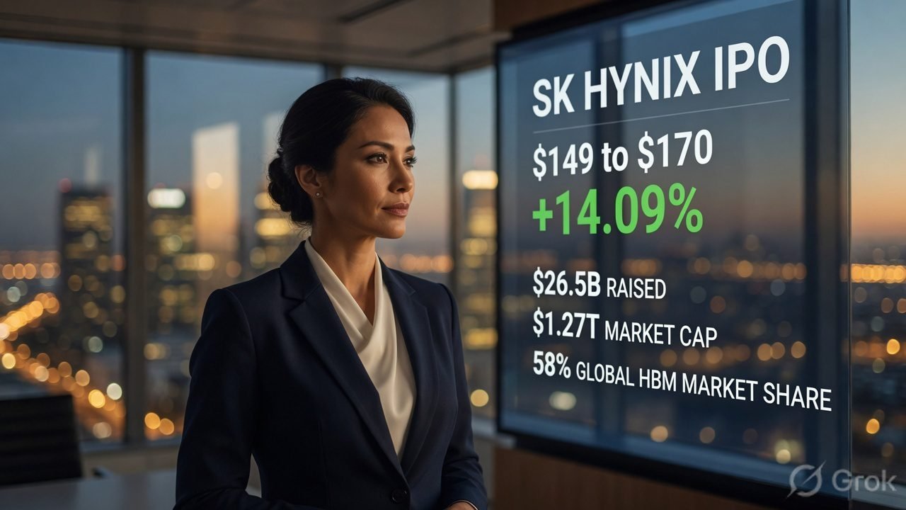 SK Hynix IPO Nasdaq debut chart