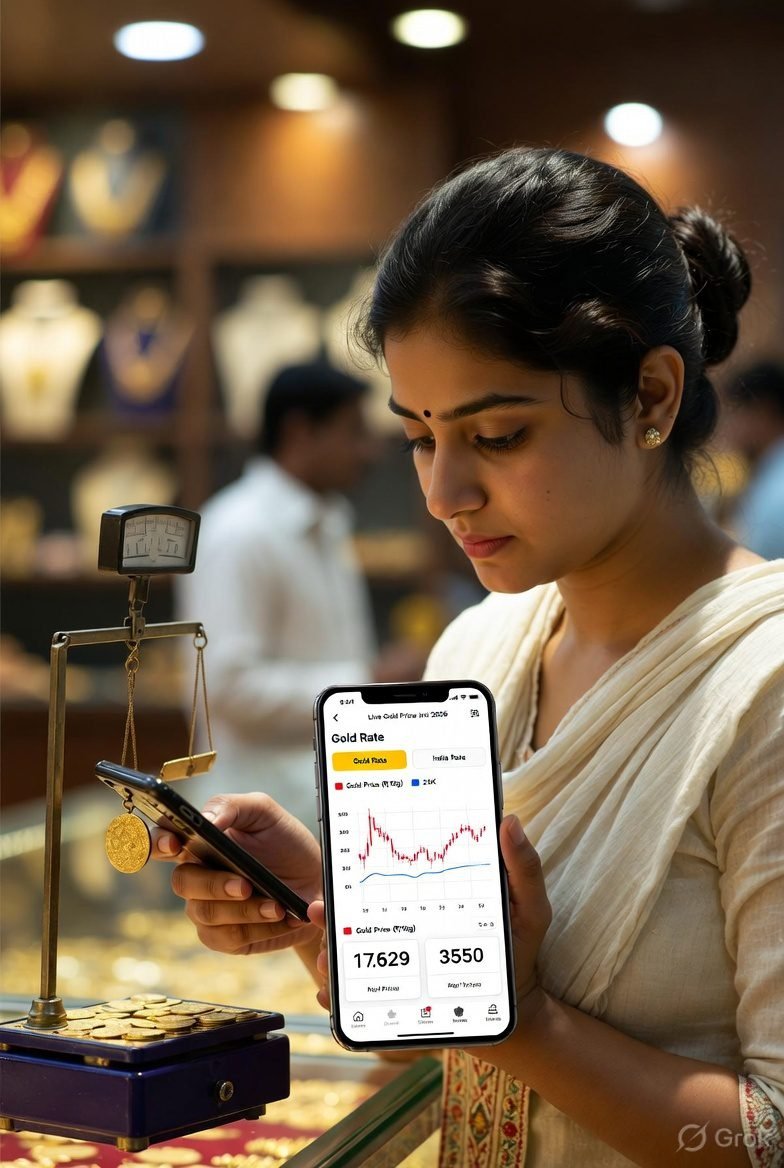 Gold price chart mobile screen Diwali 2026