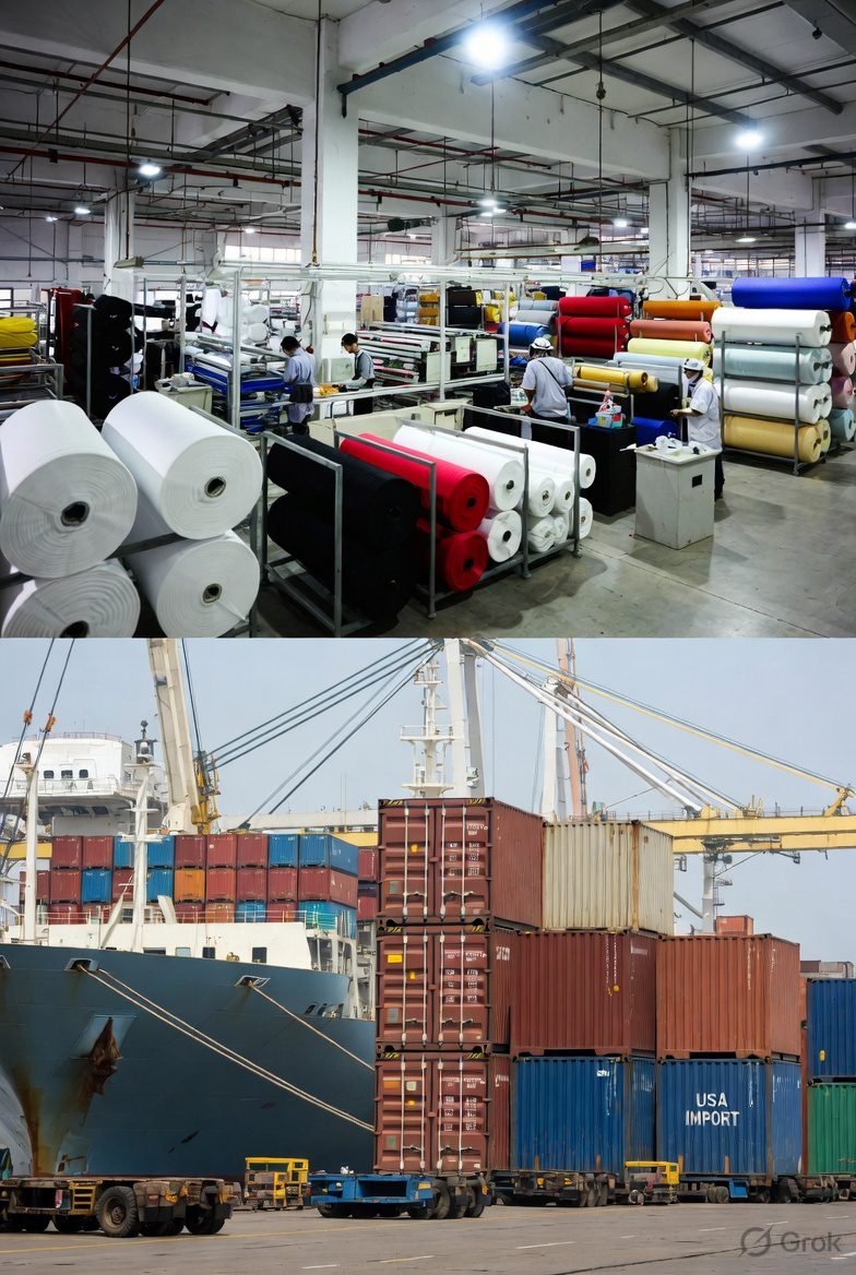 Textile export stocks India US trade deal