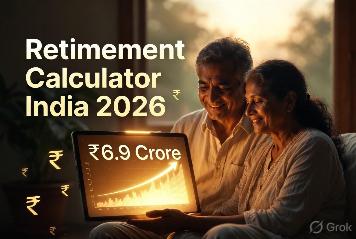 Retirement Calculator India 2026 corpus projection chart