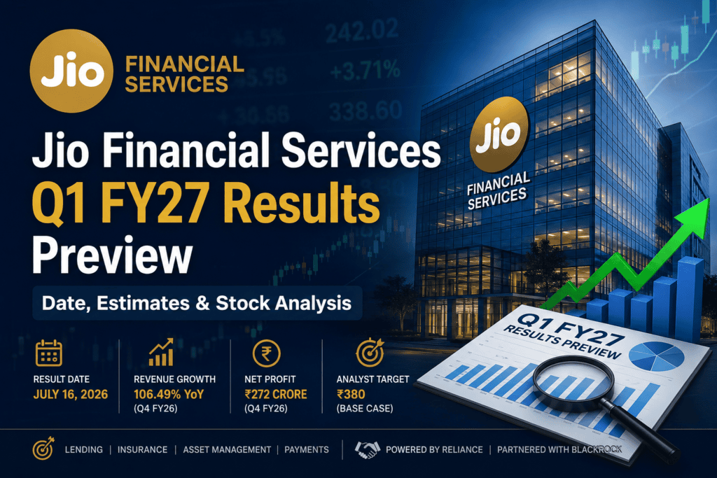 Jio Financial Services Q1 FY27 results preview chart