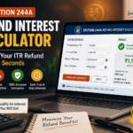 Section 244A Refund Interest Calculator 2026 showing ITR refund interest estimation under Income Tax Act