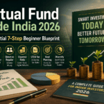 Mutual Fund Guide India 2026 featuring SIP investing, NAV, expense ratio, and beginner investment roadmap.