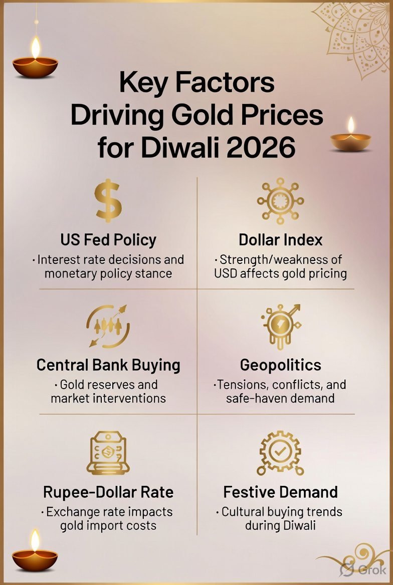 Factors driving gold price Diwali 2026