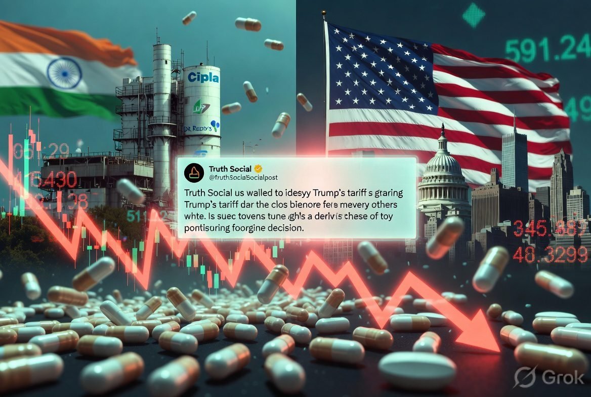 US generic drug tariff impact Indian pharma stocks Cipla Lupin