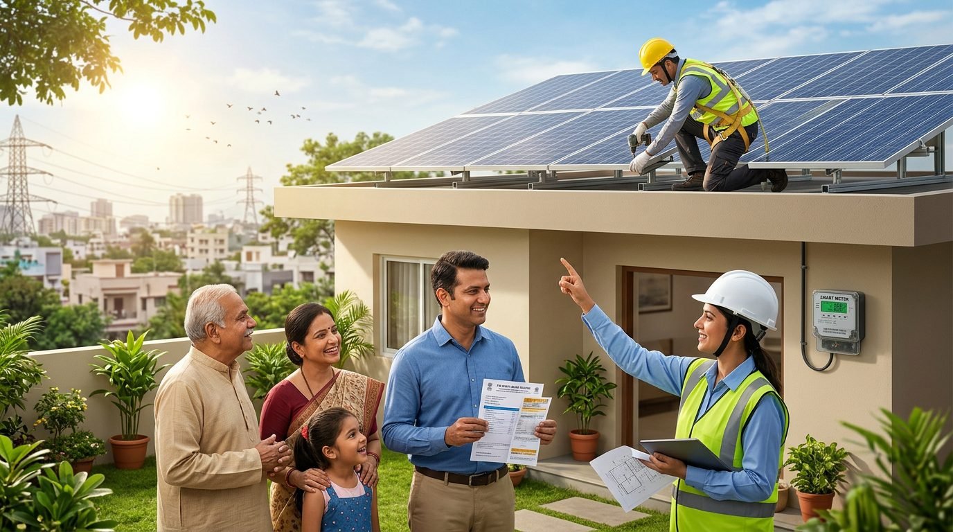 PM Surya Ghar Yojana subsidy calculation infographic 2026
