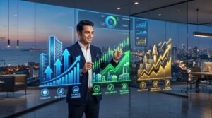SEBI 2026 Large Cap Mid Cap Small Cap mutual fund classification with Indian stock market charts and investment strategy concept.