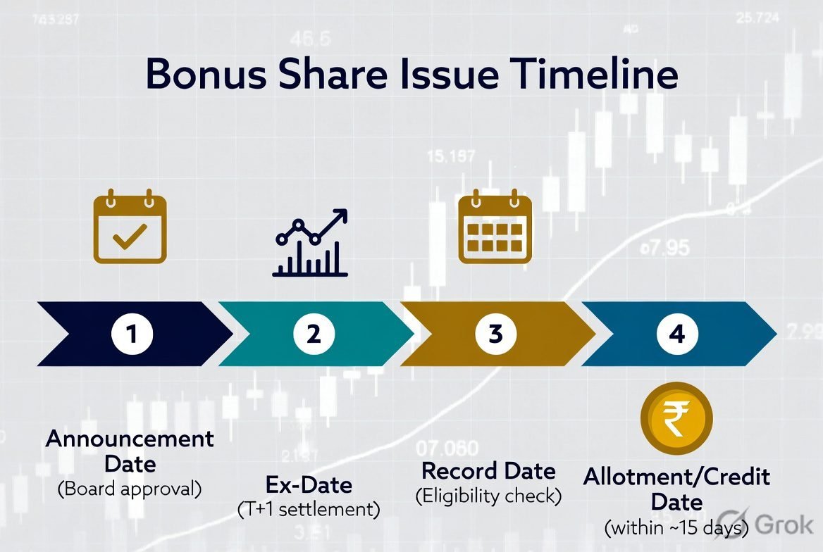 bonus share record date and ex-date timeline