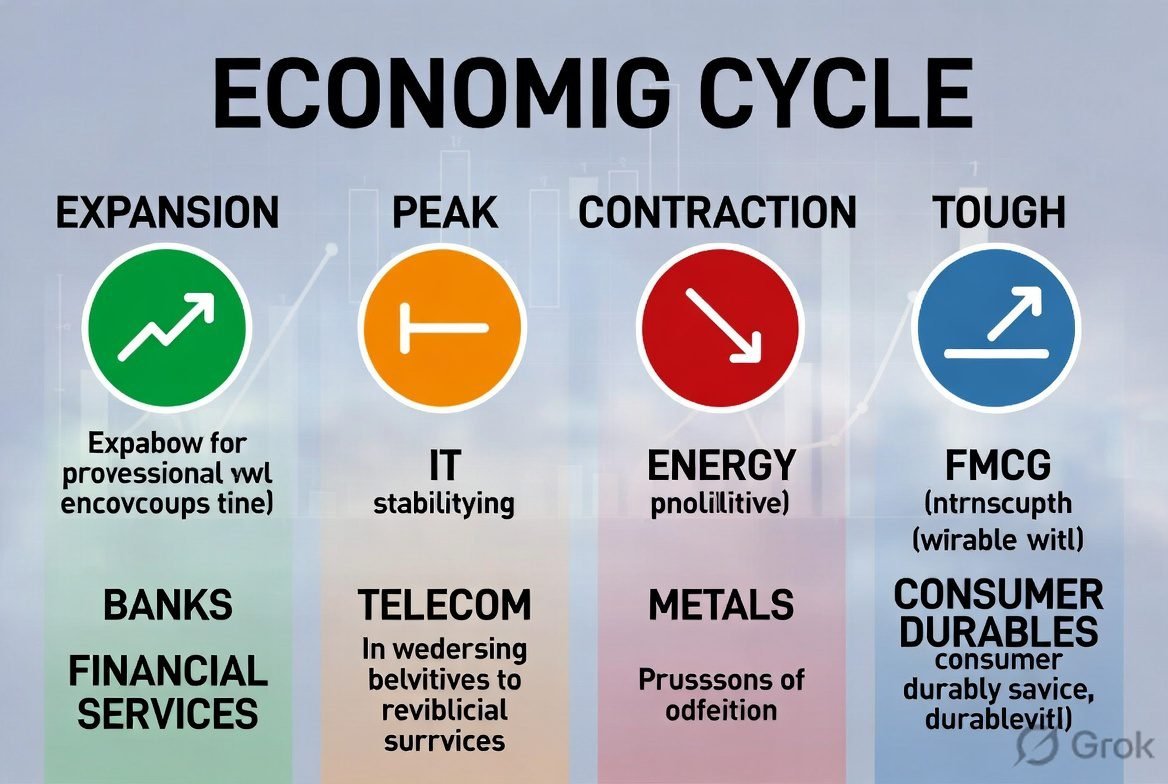economic cycle expansion contraction stock sectors