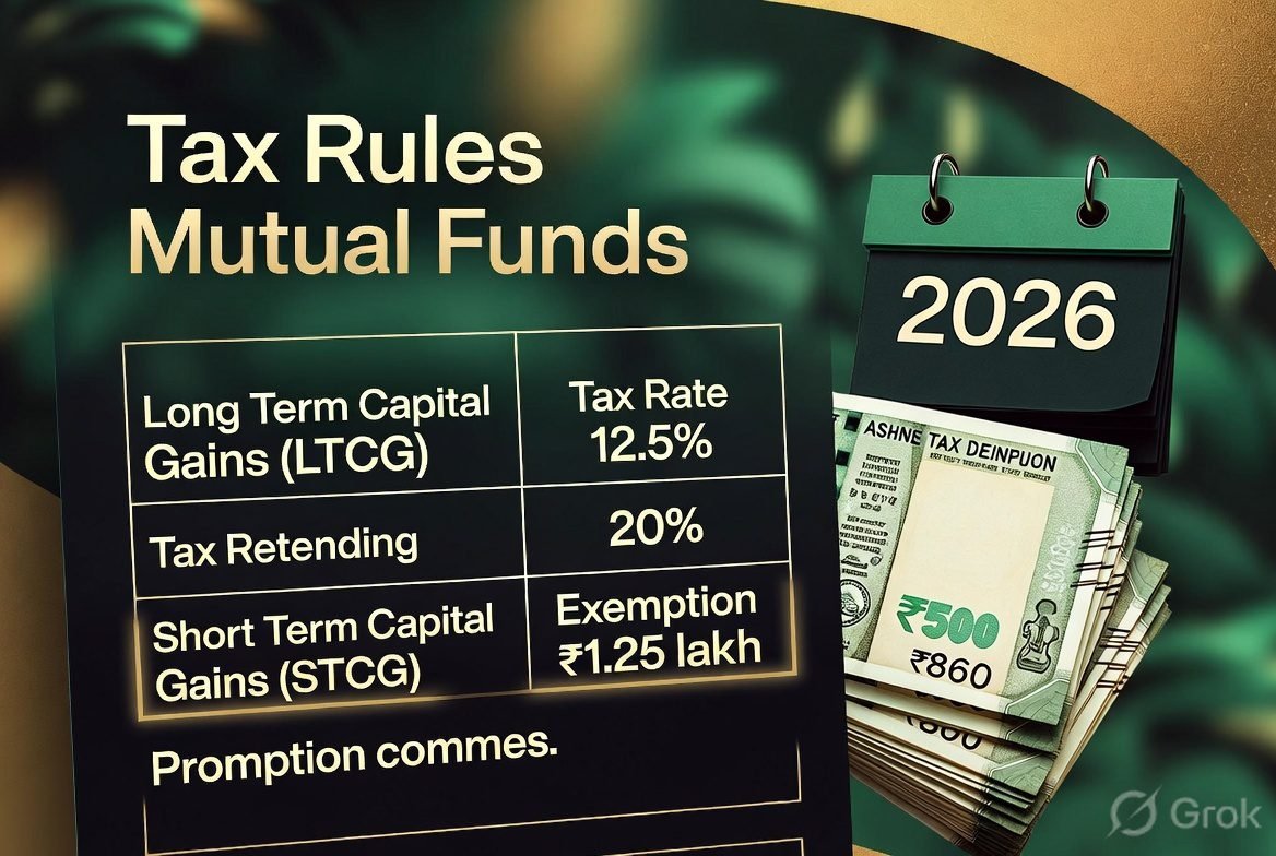 mutual fund LTCG STCG tax rules India 2026
