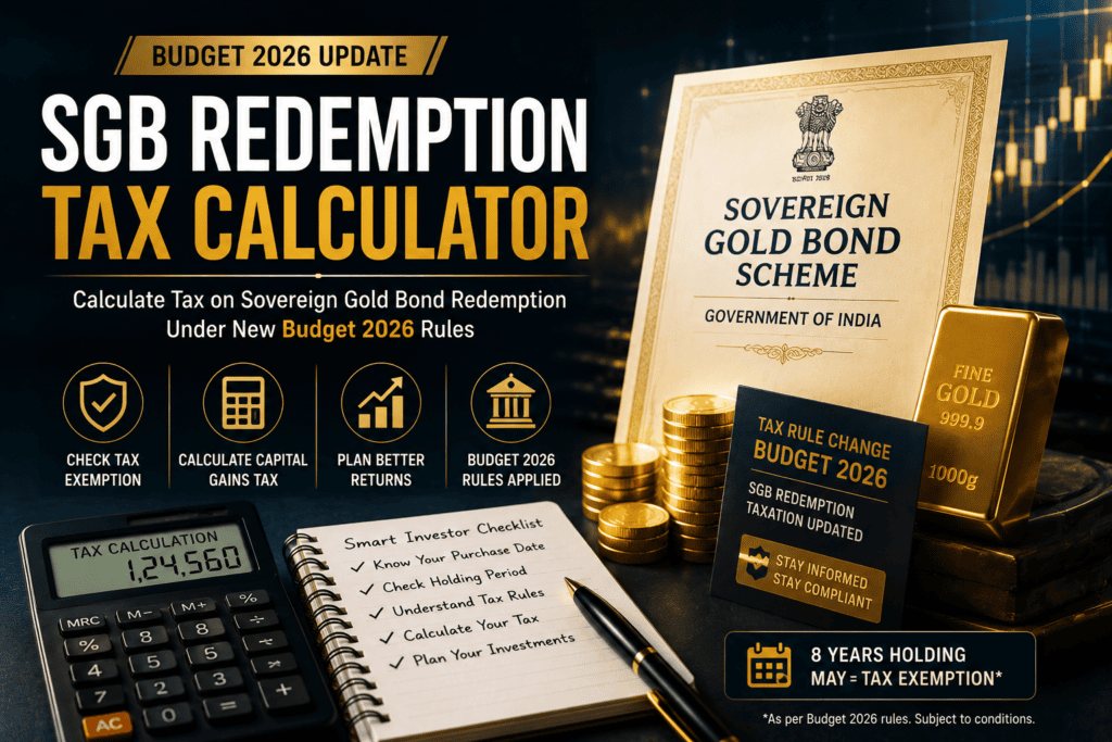 SGB Redemption Tax Calculator 2026 - Sovereign Gold Bond