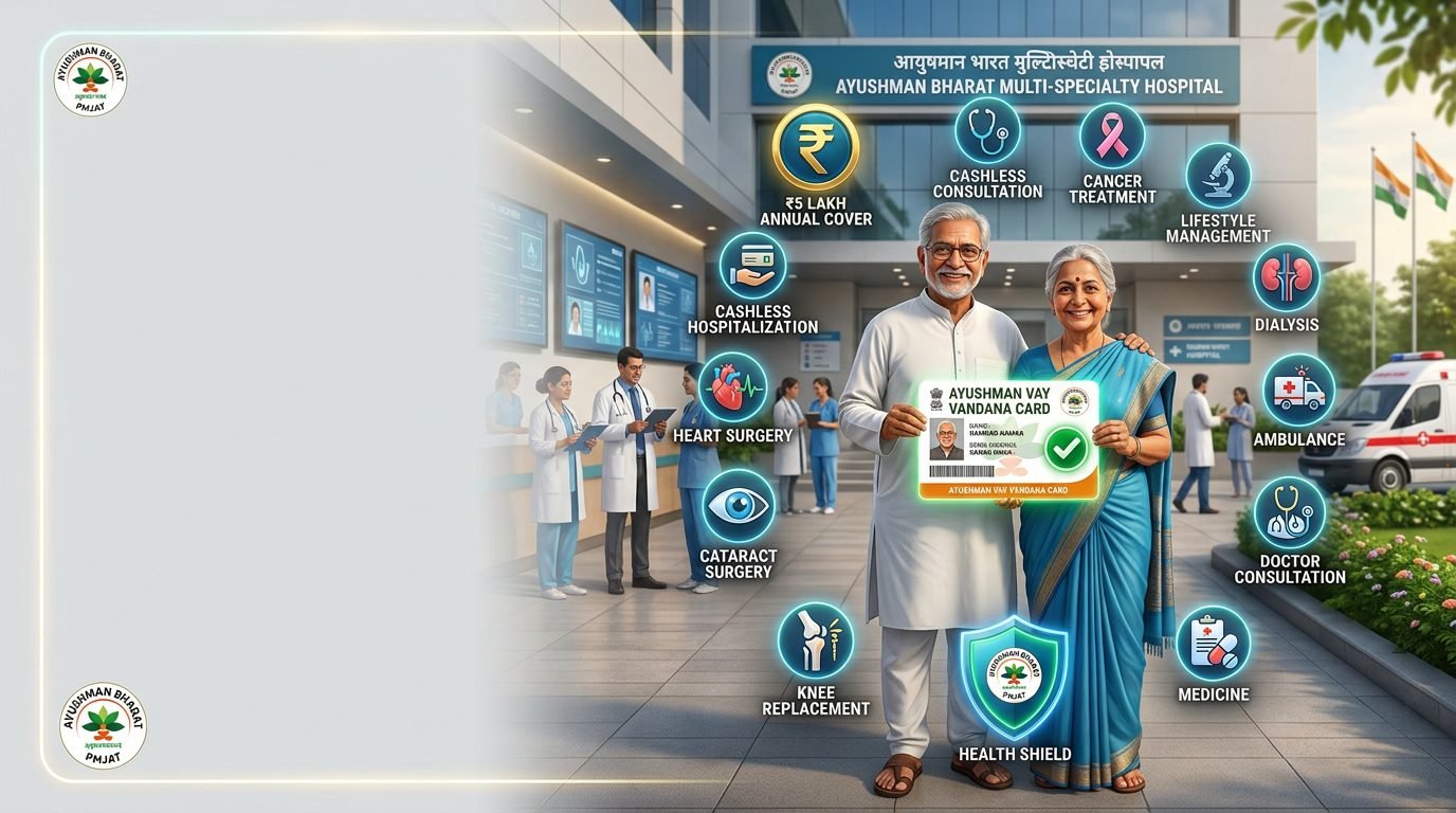 Ayushman Bharat for Senior Citizens 70 plus coverage chart