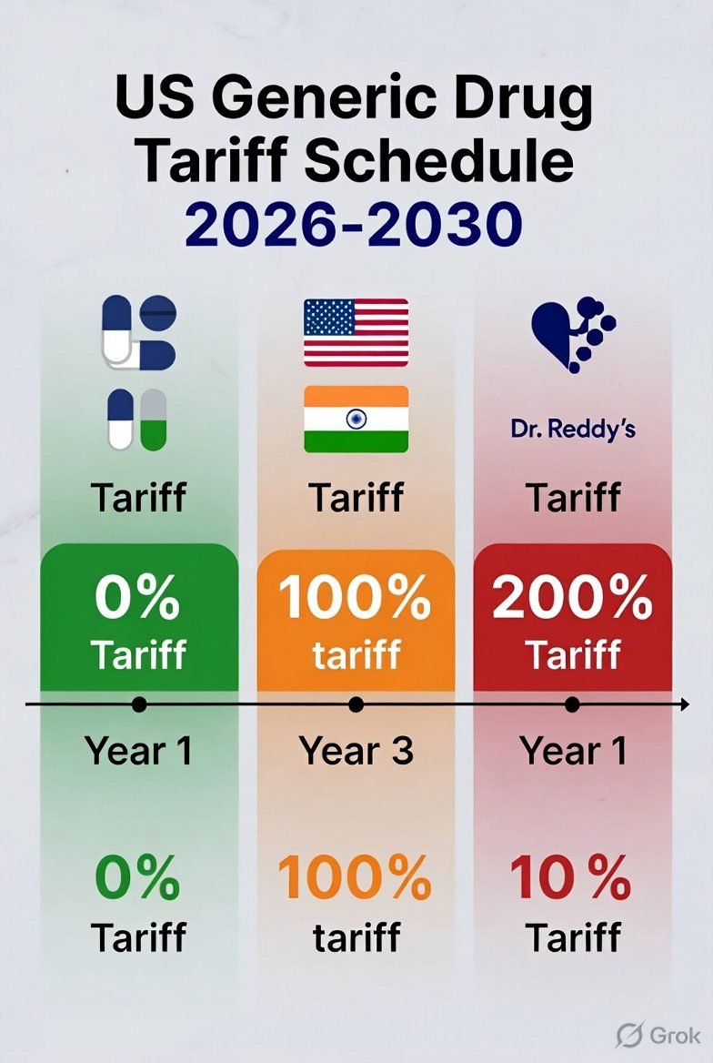 Sensex Nifty Crash July 2026 pharma tariff schedule chart