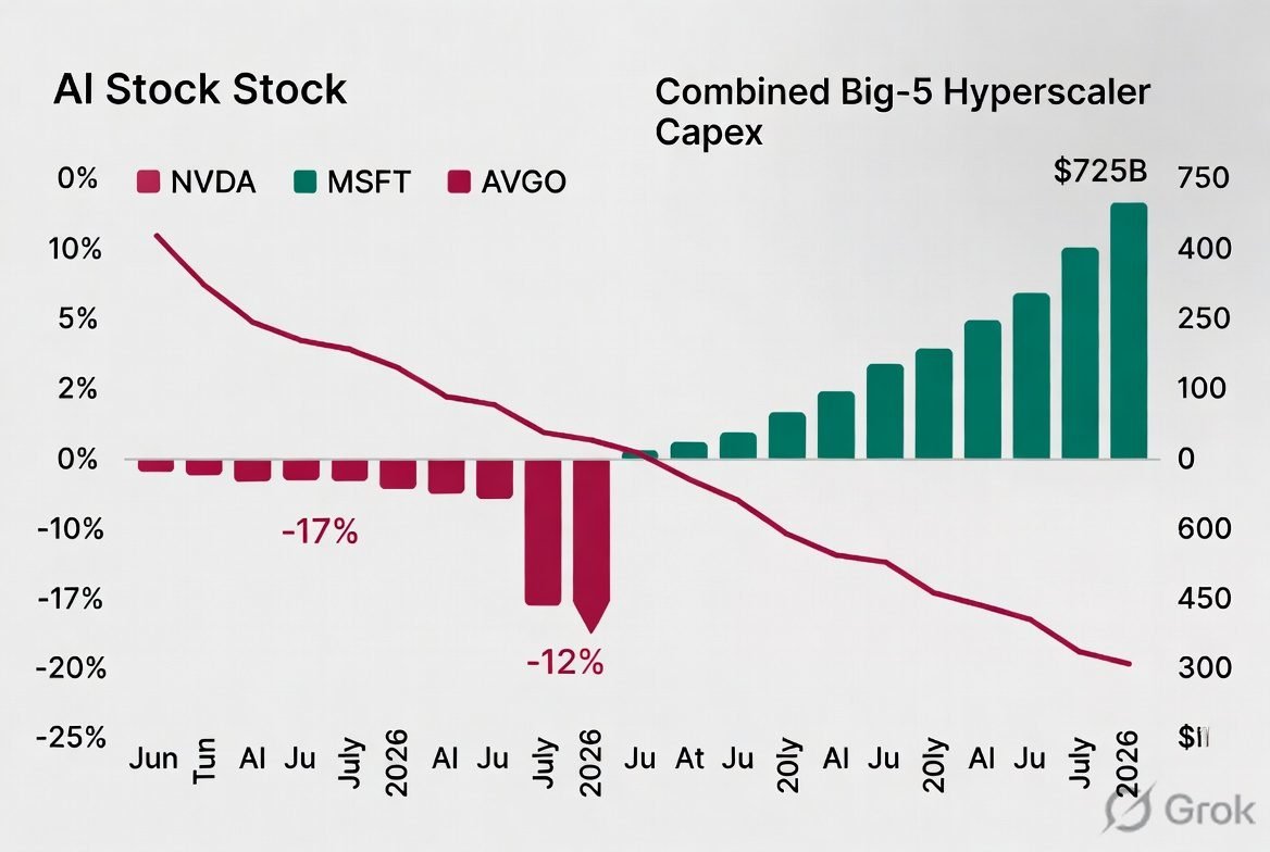 AI stocks pullback capex guidance chart 2026