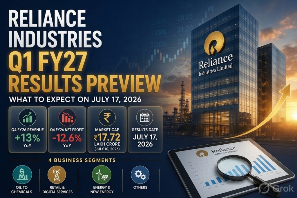 Reliance Industries Q1 FY27 results preview chart