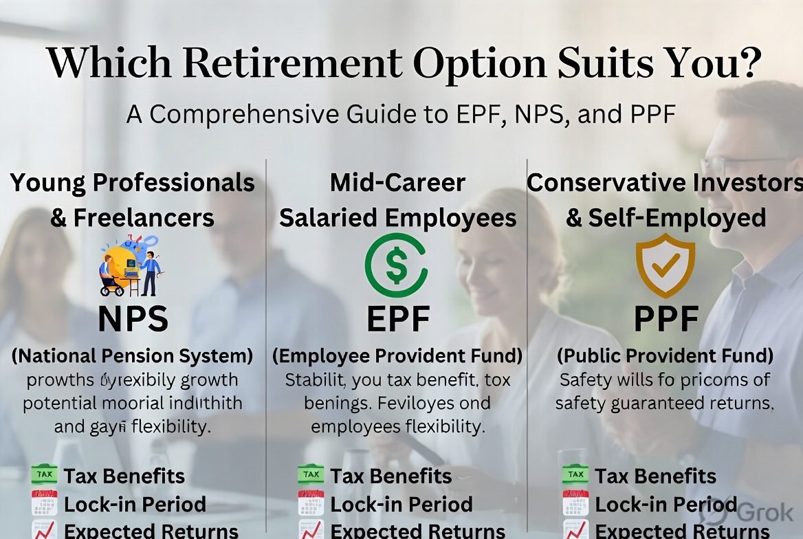 EPF vs NPS vs PPF 2026 returns growth comparison
