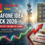 Vodafone Idea Stock 2026 - Telecom tower with rising chart, ₹35,000 Cr loan, AGR relief and turnaround catalysts
