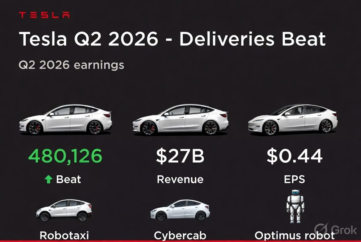 Big Tech Earnings Week 2026 Tesla delivery numbers chart