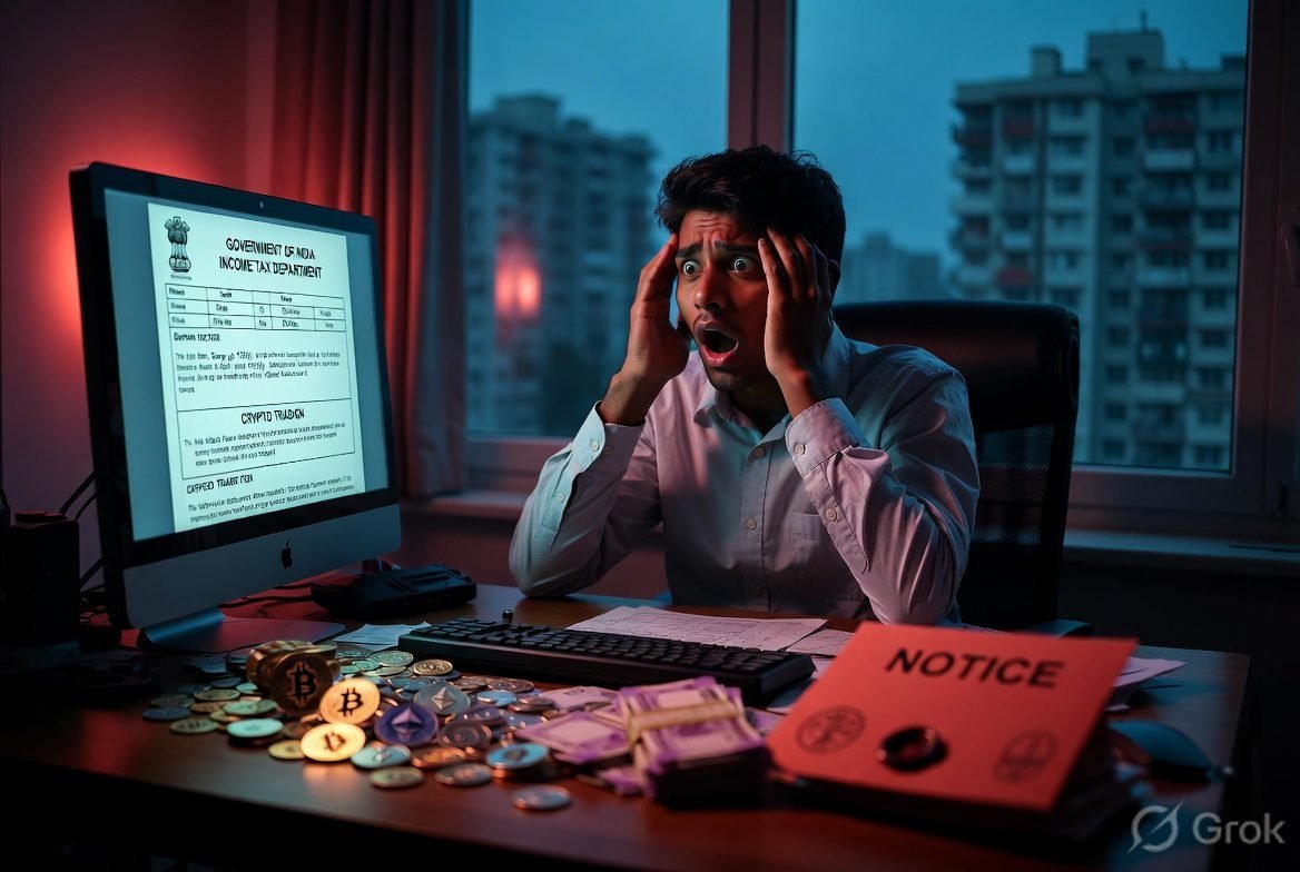 India crypto tax notice 44000 investors Section 148A