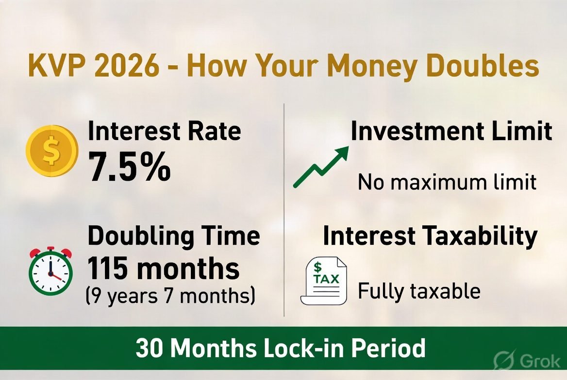 Kisan Vikas Patra 2026 tax comparison with PPF and NSC