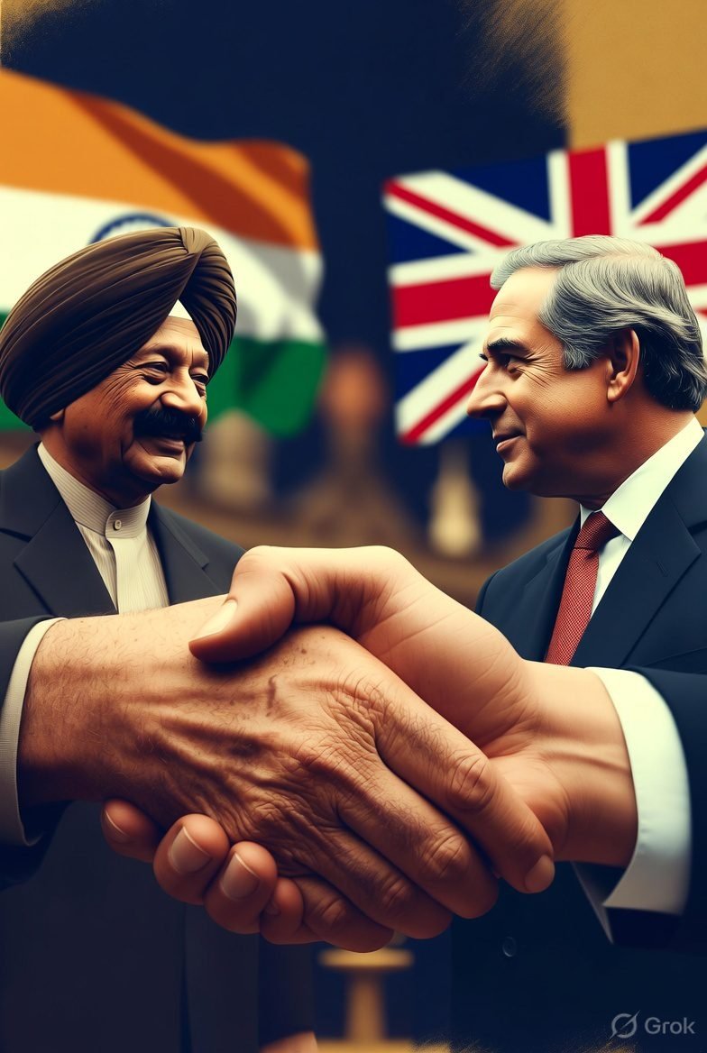 India UK trade agreement handshake icon