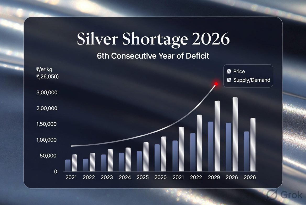 Silver Shortage 2026 solar demand thrifting chart