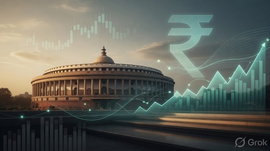 Taxation and Other Laws Amendment Bill 2026 feature image Parliament of India with financial charts and tax policy symbols