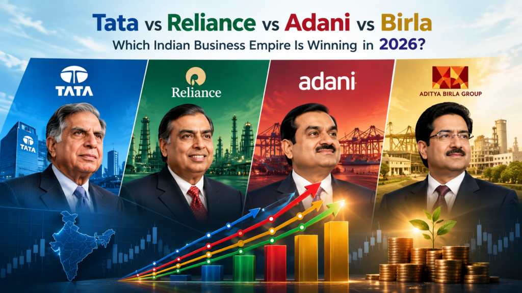 Tata vs Reliance vs Adani vs Birla business empire comparison in 2026